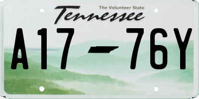 TN license plate A1776Y