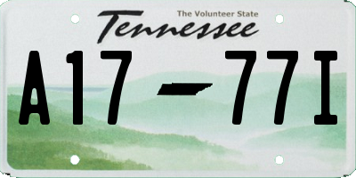 TN license plate A1777I