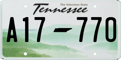 TN license plate A1777O