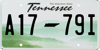 TN license plate A1779I
