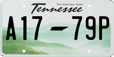 TN license plate A1779P