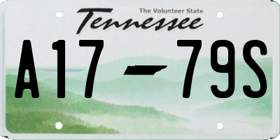 TN license plate A1779S