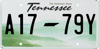 TN license plate A1779Y