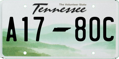 TN license plate A1780C