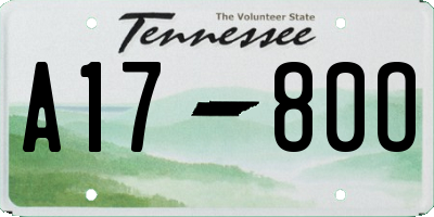 TN license plate A1780O