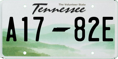 TN license plate A1782E