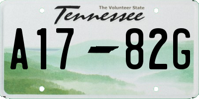 TN license plate A1782G