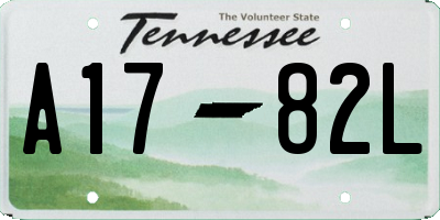 TN license plate A1782L