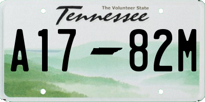 TN license plate A1782M