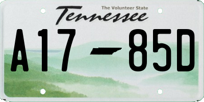 TN license plate A1785D