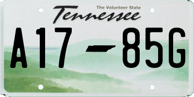 TN license plate A1785G