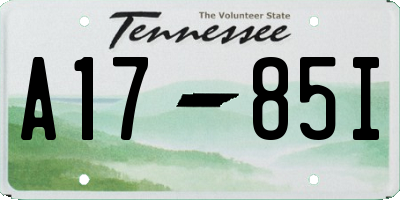 TN license plate A1785I