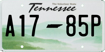TN license plate A1785P