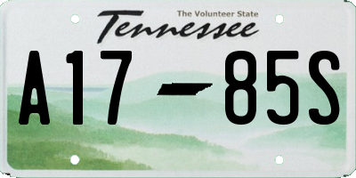TN license plate A1785S