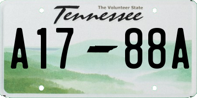 TN license plate A1788A