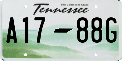 TN license plate A1788G
