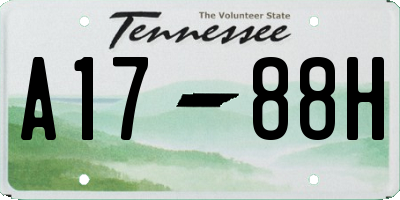 TN license plate A1788H