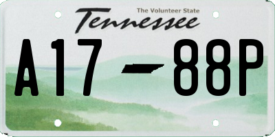 TN license plate A1788P