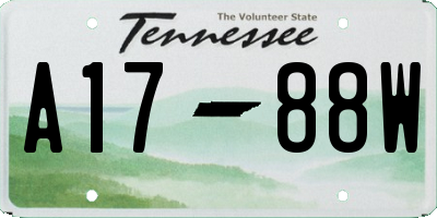 TN license plate A1788W