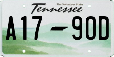 TN license plate A1790D