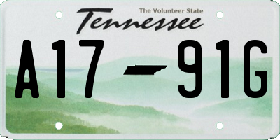 TN license plate A1791G