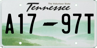 TN license plate A1797T