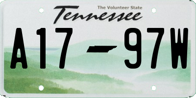 TN license plate A1797W
