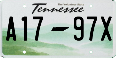 TN license plate A1797X