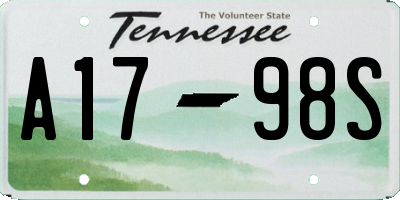 TN license plate A1798S