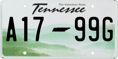 TN license plate A1799G