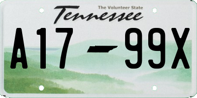 TN license plate A1799X