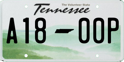 TN license plate A1800P