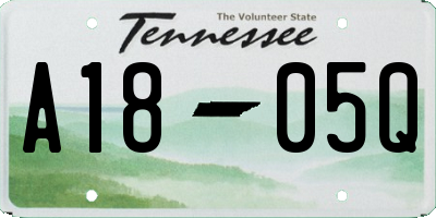 TN license plate A1805Q