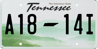 TN license plate A1814I