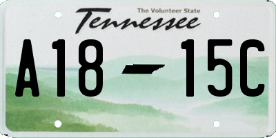 TN license plate A1815C