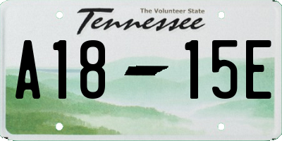 TN license plate A1815E