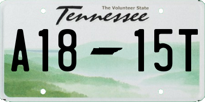 TN license plate A1815T