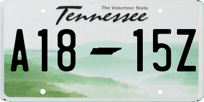 TN license plate A1815Z