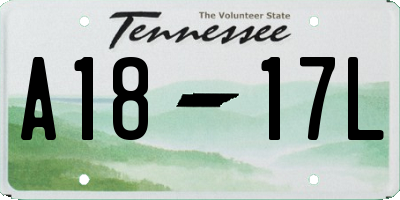TN license plate A1817L