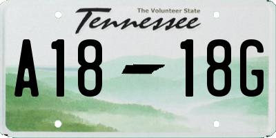 TN license plate A1818G
