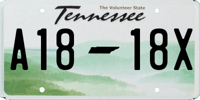 TN license plate A1818X
