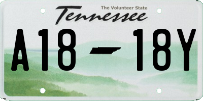 TN license plate A1818Y