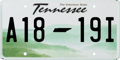 TN license plate A1819I
