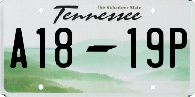 TN license plate A1819P
