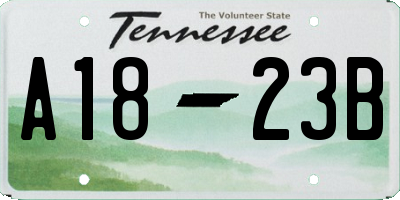 TN license plate A1823B