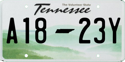TN license plate A1823Y