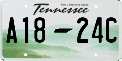 TN license plate A1824C