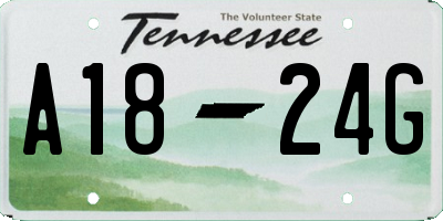 TN license plate A1824G