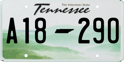 TN license plate A1829O
