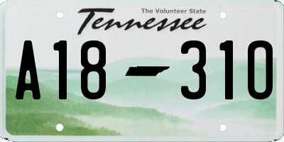 TN license plate A1831O